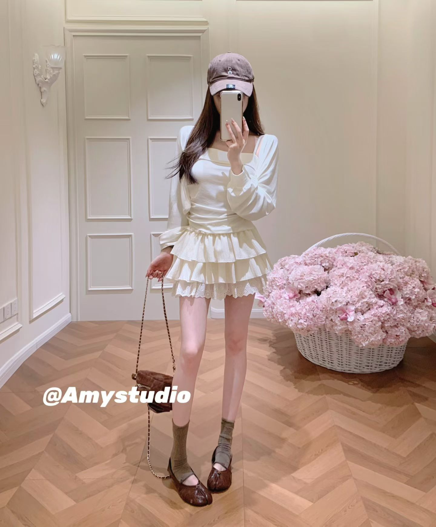 艾米Amy网红纯欲风三件套20时尚套装