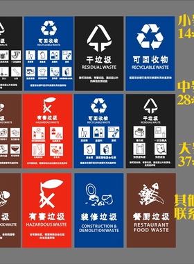 垃圾分类贴纸标签环保