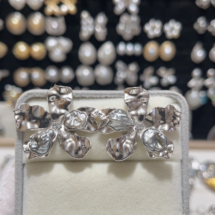 大溪地无核keshi双珠五花包镶耳钉,珠宝/钻石/翡翠,其他,淘宝优惠券,粉丝福利购,淘宝优惠卷