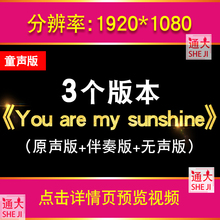You are my sunshine你是我的阳光英语歌曲LED大屏幕背景视频素材