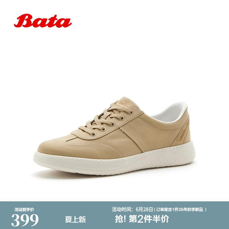 Bata布鞋男2026夏季新款时尚简约日常百搭舒适通勤休闲鞋FGI17BM6