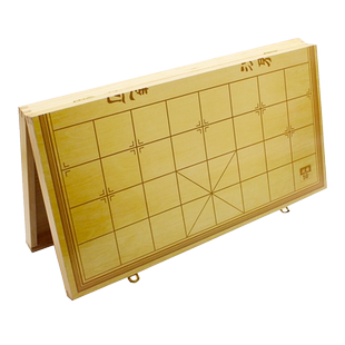 来生财中国象棋盘折叠大号棋盘儿童套装实木学生收纳盒子携带旅行