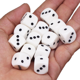 个性 点数骰子数字点数色子只有1点2点3点 塞子筛子16号白色