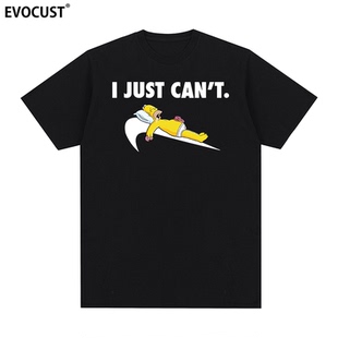 辛普森i just can't短袖T恤日系动漫复古美式搞笑男女Vintage Tee