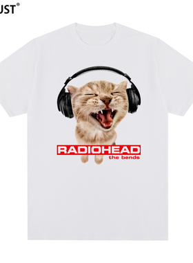 Radiohead电台司令The Bends Orange Cat短袖T恤男女搞笑恶搞复古