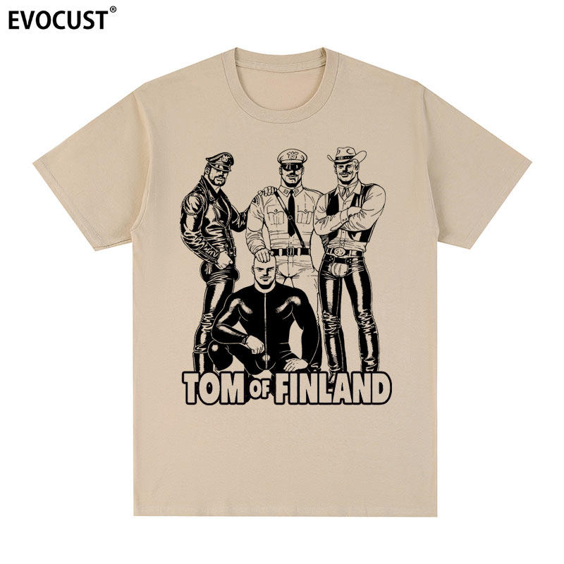 芬兰的汤姆tom of finland短袖t恤丘比特之箭牛仔男女街头复古