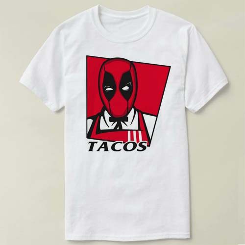 DeadpoolMarvelShirtTacosTee男