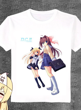衣服 DCSS初音岛Ⅱ 朝仓音姬 芳乃樱 动漫T恤 圆领白T 宽松痛T