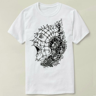Hellraiser养鬼吃人pinhead钉头鬼圆领衣服成人Tee Shirt T恤 1
