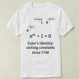 Euler identity uniting constants sind 1748 T-Shirt T恤 衣服