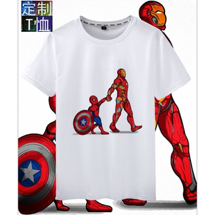 Spider-Man蜘蛛侠英雄归来钢铁侠IronMan复仇者联盟3男女上衣T恤