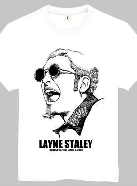 layne staley T-shirt 名人T恤 莱恩·斯塔利 T恤 欧美潮流T恤
