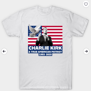 charlie kirk T Shirt 纪念查理 柯克 欧美圆领短袖T恤文化衫