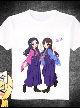 衣服ClariS库拉拉爱丽丝动漫T恤长袖短袖男女衣服服饰上衣