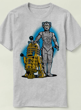 Doctor who Dalek r2d2 c3po STARWARS星球大战神秘博士戴立克T恤