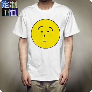 樱桃小丸子同款T恤衣服笑脸夏季男女T恤短袖笑脸男女同款T恤定制