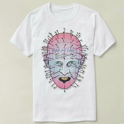 Hellraiser养鬼吃人pinhead钉头鬼圆领衣服成人Tee Shirt T恤 7