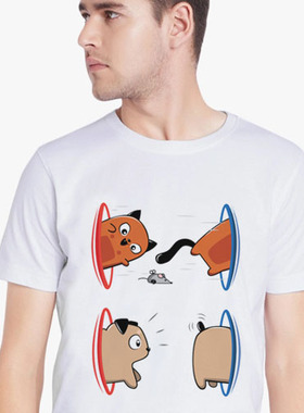 Portal传送门Gabe Newell Valve TeeShirt成人T恤定制圆领衣服10