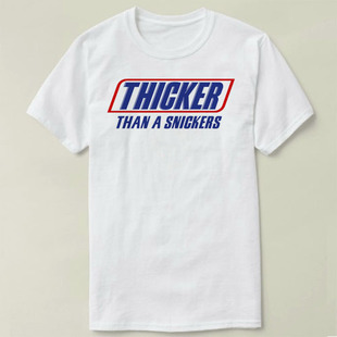 THICKER THAN A SNICKERS   半袖 个性 上衣 DIY Tee T-Shirt T恤