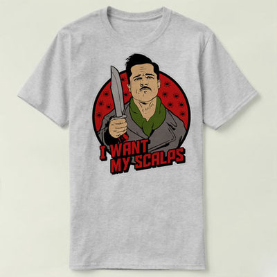 Inglourious Basterds Apache pitt无耻混蛋Tee Shirt半袖T恤