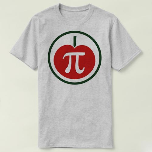 math maths apple pi 数学 圆周率 π 定制 T-Shirt T恤 半袖高性价比高么？