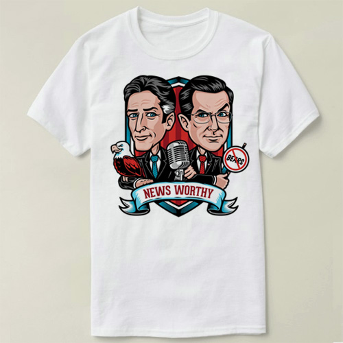 Jon Stewart 囧司徒 fair balanced Stephen Colbert T-Shirt T恤