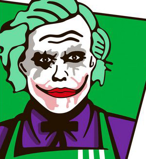 衣服t恤joker heath ledger  fried bat batman 小丑