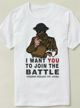 Join the Battle Battlefield 1战地1 VIDEO GAME  Shirt半袖T恤