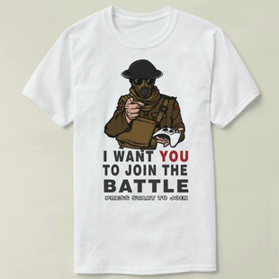 Join the Battle Battlefield 1战地1 VIDEO GAME Shirt半袖T恤