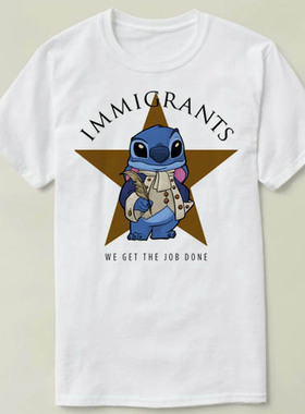 Lilo and Stitch Hamil Stitch 半袖 个性 定制 DIY  T-Shirt T恤