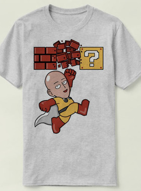 one punch man Saitama mario一拳超人 马里奥 成人 T-Shirt T恤