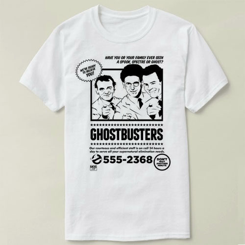 ghostbusters 捉鬼敢死队 tee shirt圆领半袖diy班服定制t恤成人1