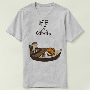 Life of Pi Calvin and Hobbes 凯文与霍布斯虎 半袖 T-Shirt T恤