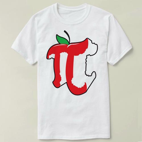 math maths Apple  pi 数学 圆周率 π 上衣 T-Shirt T恤 衣服