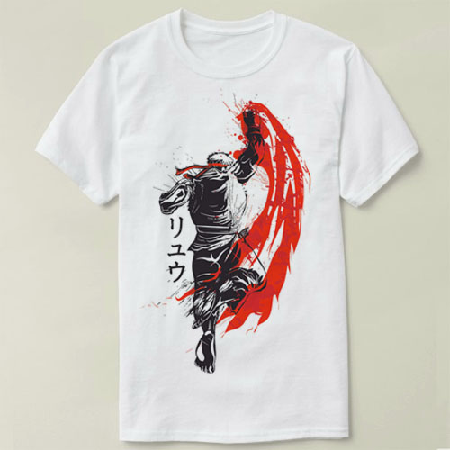 Traditional  Ryu Street Fighter街霸 Shirt 圆领半袖DIY上衣T恤