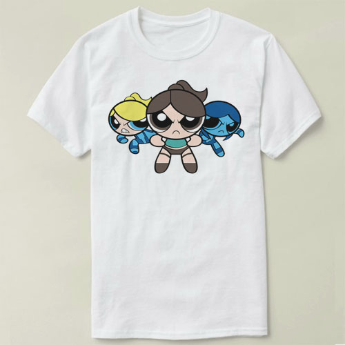 Puff Gamer Girl lara Tomb raider古墓丽影Tee Shirt圆领半袖T恤
