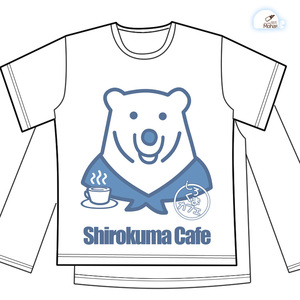白熊咖啡厅 白熊 动漫周边t恤大码白色短袖长袖男女