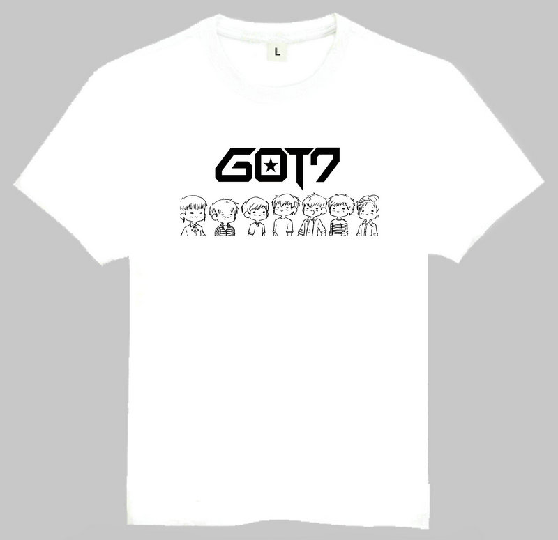 T-shirtGOT7白色订制欧美恤短袖