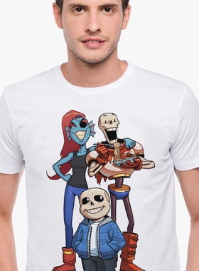 undertale sans papyrus传说之下T-Shirt儿童T恤上衣圆领衣服3