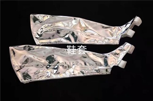 银色镜面靴套百搭鞋套高筒靴酒吧演出DS舞蹈队GOGO舞台靴套靴子
