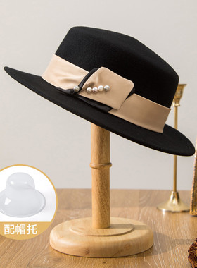 羊毛保暖女士法式礼帽