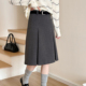 糖安妮 毛呢高腰半身裙女收腰显瘦气质百搭款 气质灰半身裙 冬季