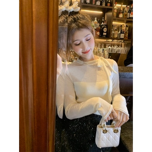 兔子绑带针织衫 气质名媛上衣 针织衫 鱼兔子 女2023春季 设计感长袖