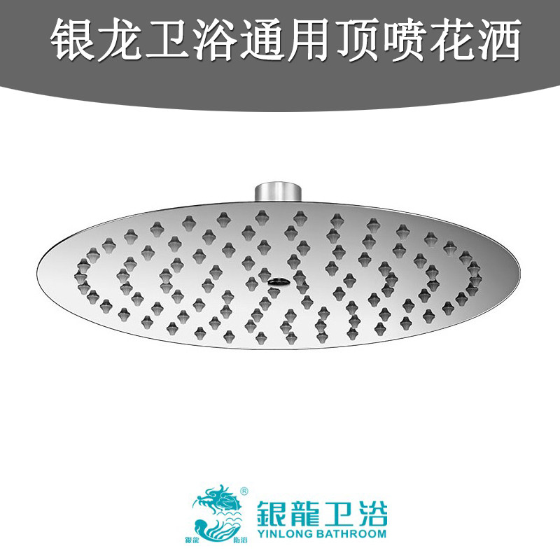 银龙卫浴圆形304不锈钢大顶喷花洒淋浴器淋雨沐浴花晒莲蓬头配件
