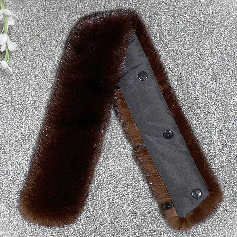 精品整皮立领水貂獭兔毛领子通用