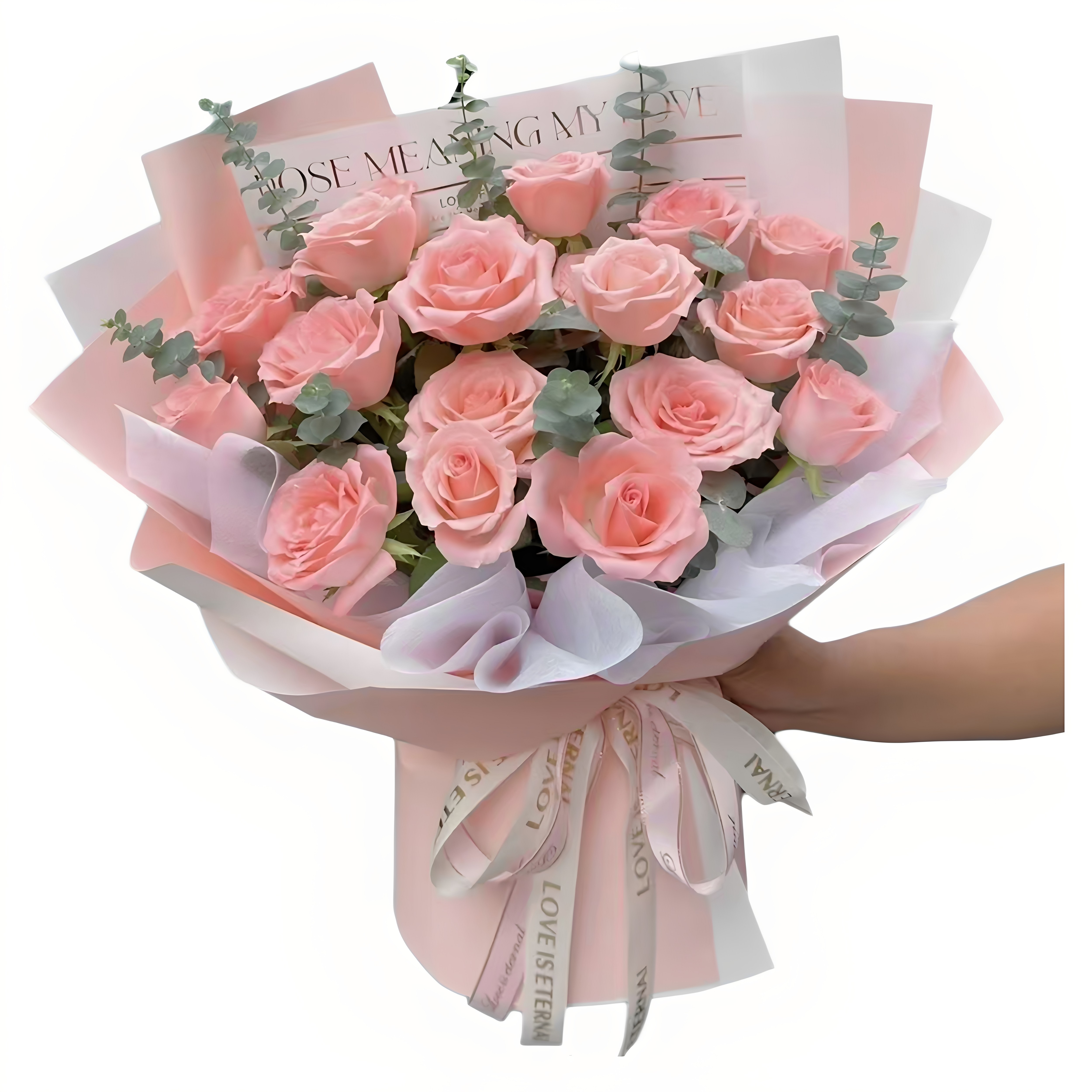 21朵粉玫瑰鲜花束老婆生日湖南永州怀化娄底湘西州同城配送女朋友