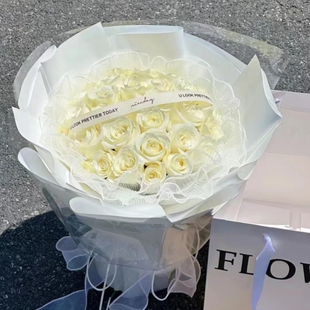 女友生日33朵白玫瑰鲜花白山市浑江源店临江抚松县靖宇店同城速递