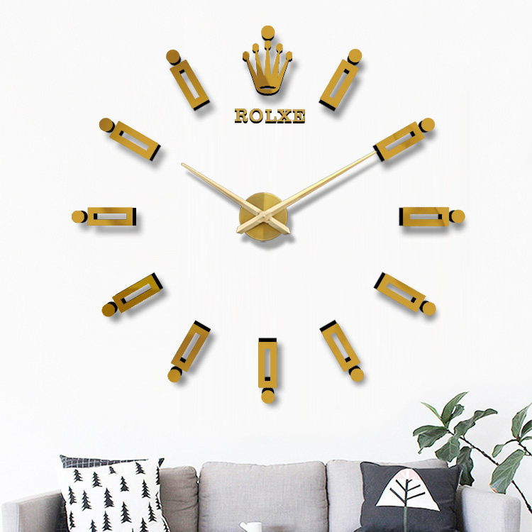 2023新款客厅粘贴挂钟大装饰表创意壁钟非rolex clock 网红钟挂墙
