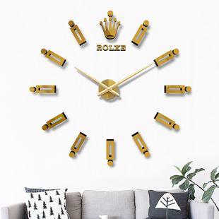 2023新款客厅粘贴挂钟大装饰表创意壁钟非rolex clock 网红钟挂墙