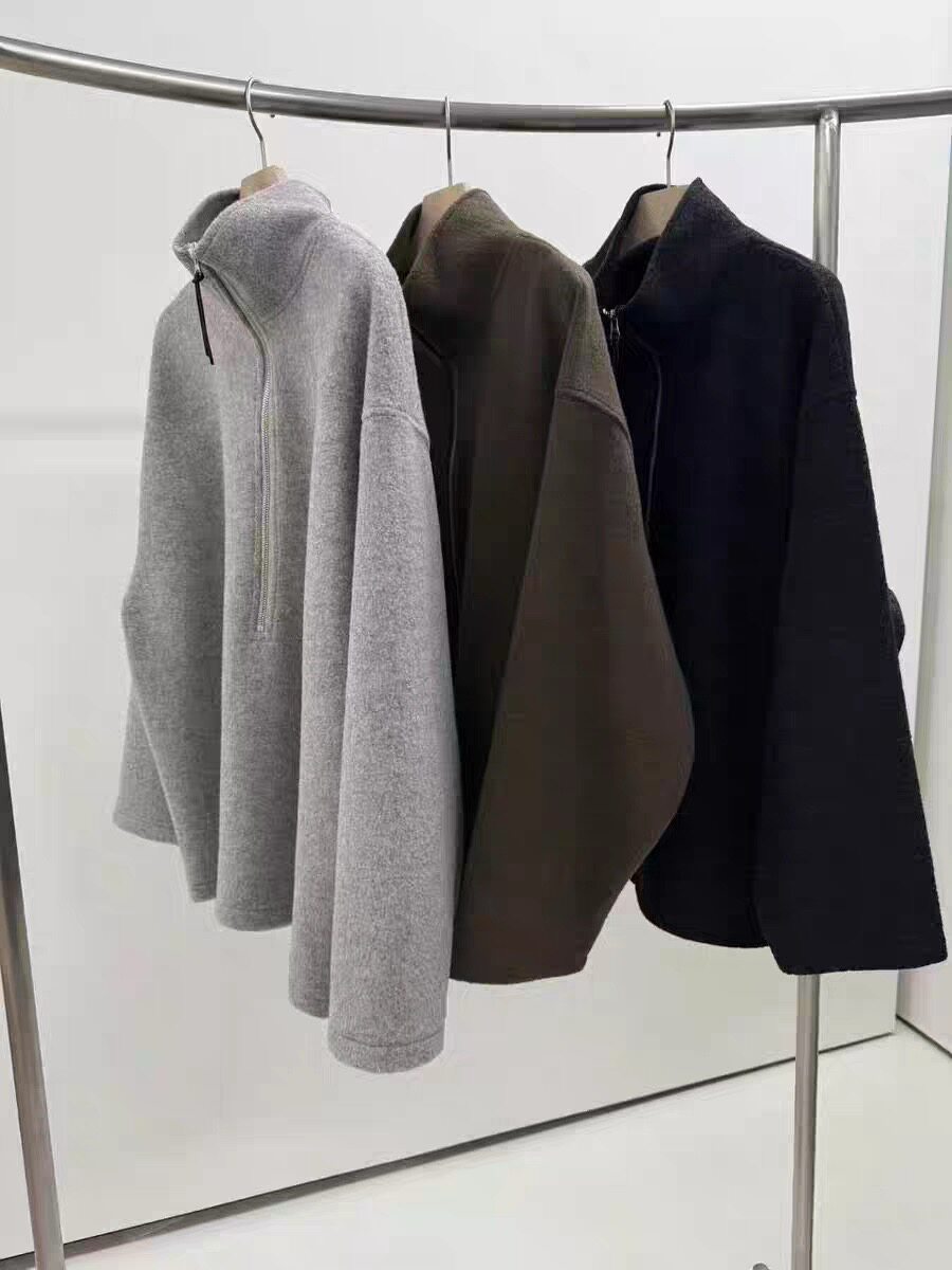 ARCHITEKT韩国东大门2025冬季女装新气质拉链宽松舒适针织衫